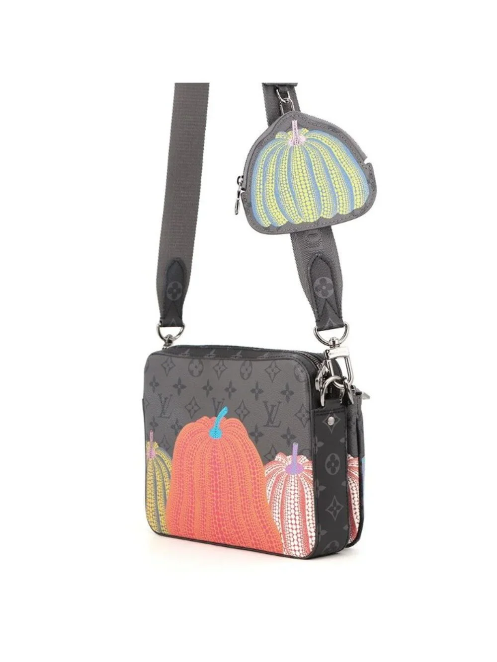 Louis Vuitton Shoulder Bag Monogram Eclipse Reverse LV Yk Trio Messenger Yayoi